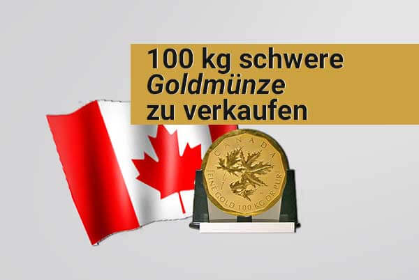 100 kg schwere Goldmünze zu verkaufen