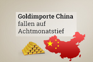 Goldimporte China fallen auf Achtmonatstief