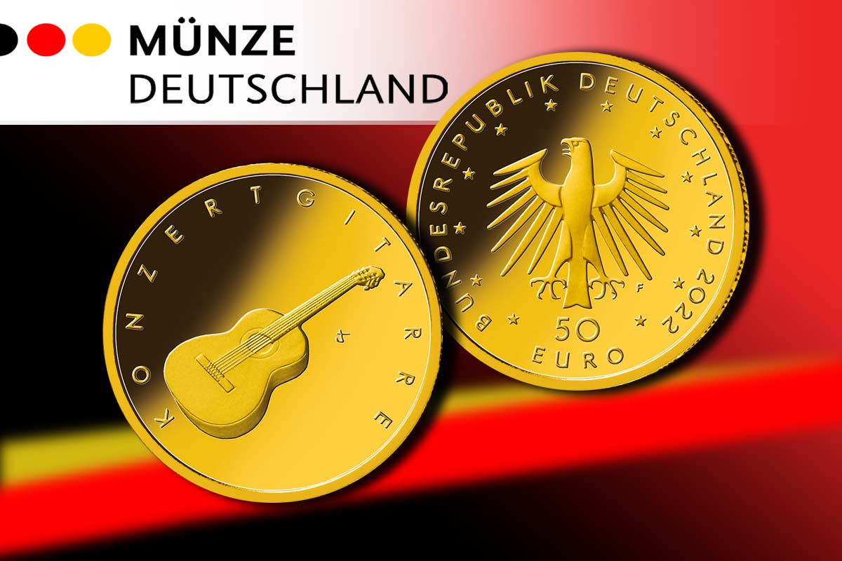 Vorverkauf! Musikinstrumente in Gold - Konzertgitarre 2022