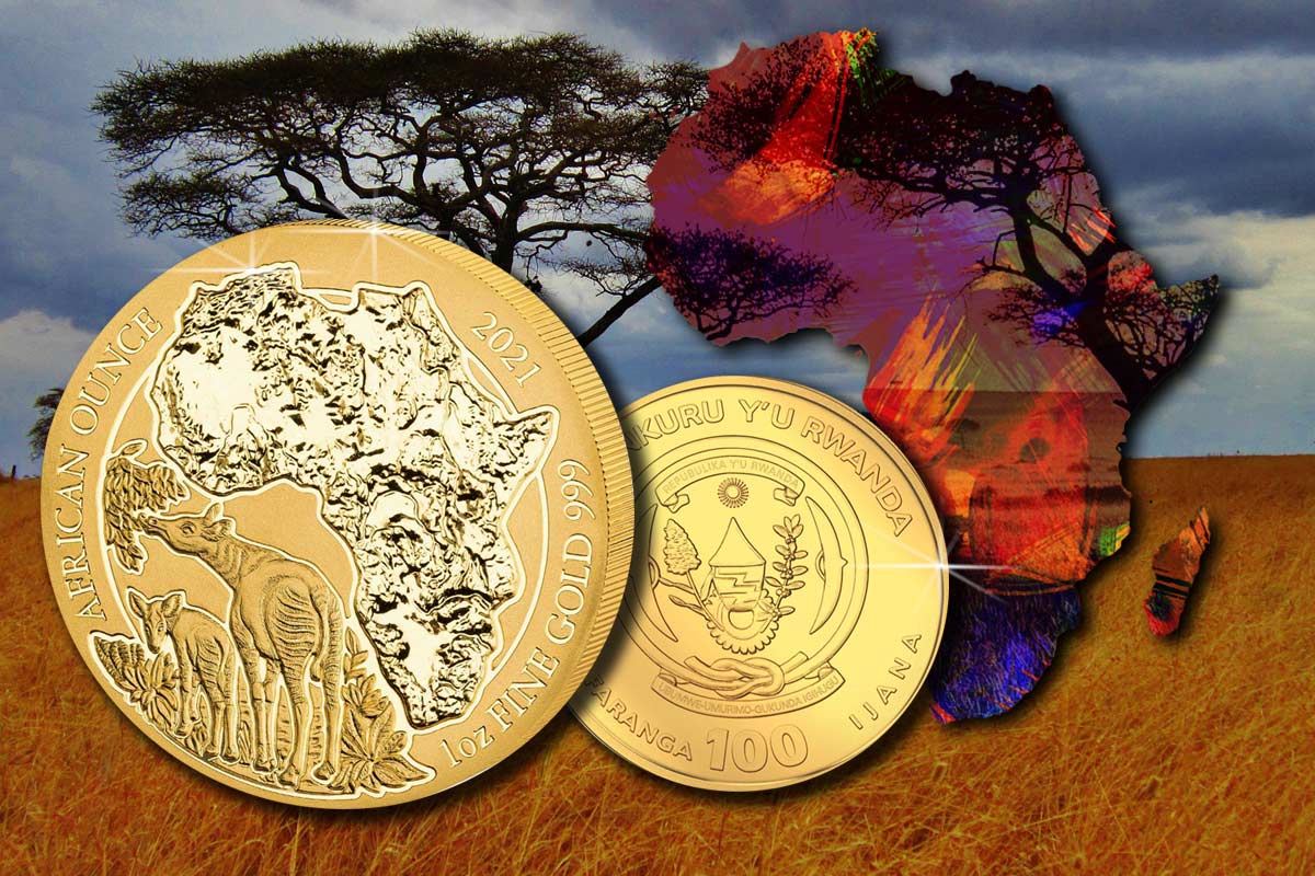 African Ounce Ruanda 2021 Okapi in Gold: Jetzt neu hier!