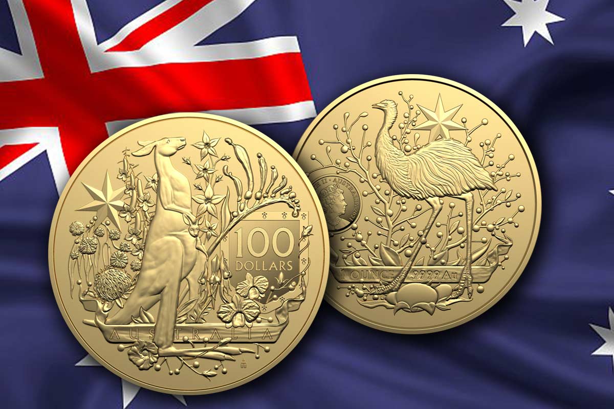 Neue Serie der RAM 2021 Australian Coat of Arms Gold
