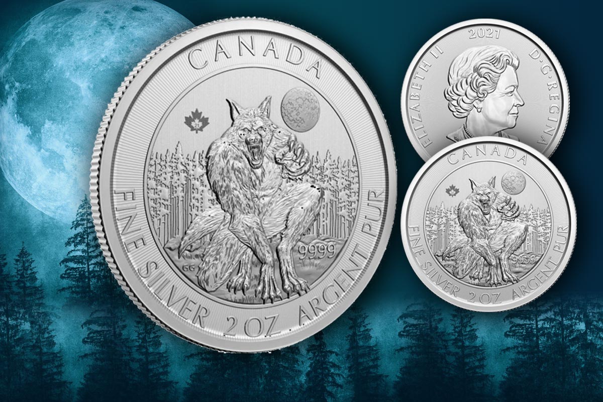 Canada - Creatures of the North - 2 oz Werwolf in Silber