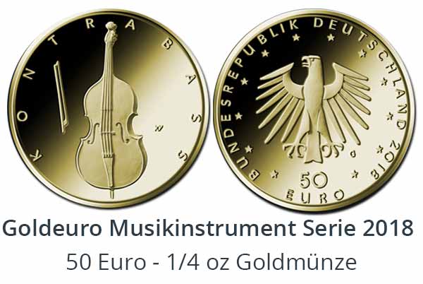 Goldmünzen Serie Musikinstrumente 2018 - Goldeuro 1/4 oz