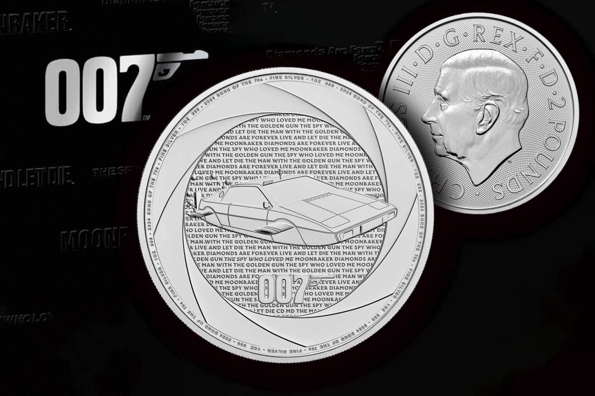 Spionage und Glamour: Sechs Jahrzehnte 007 Silber – Erlebe Bond in den 1970ern mit exklusivem Bullion!