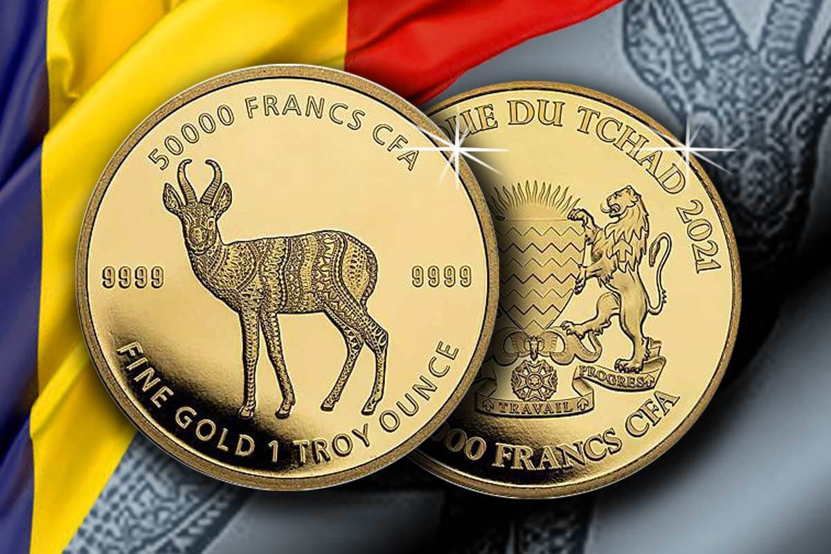 Gold Mandala Tschad – Antilope 2021 neues Motiv jetzt hier!