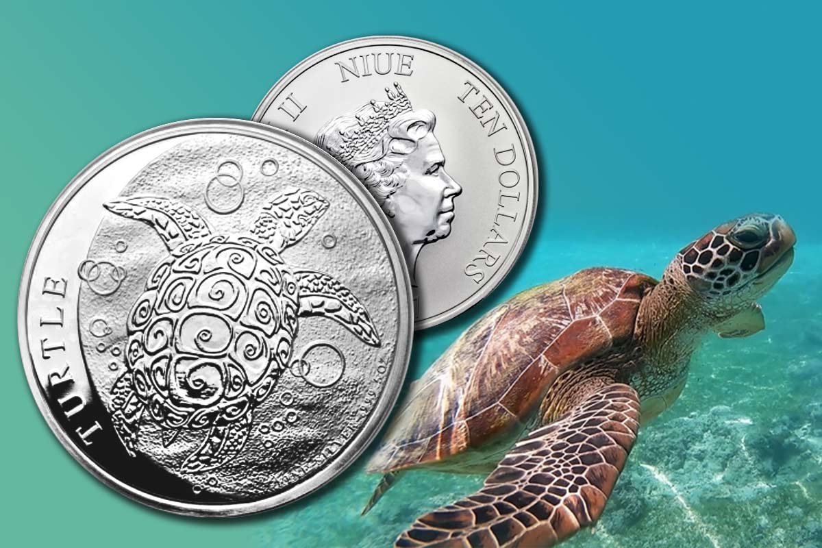 Niue Turtle 2021 Silber - Jetzt neu in 5 oz !