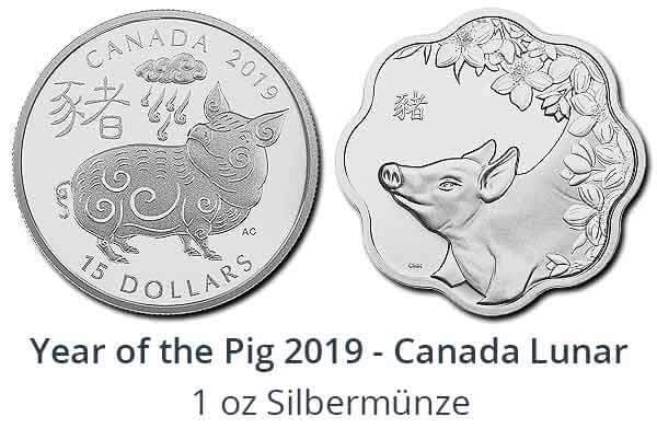 Year of the Pig 2019 - Silber Canada Lunar