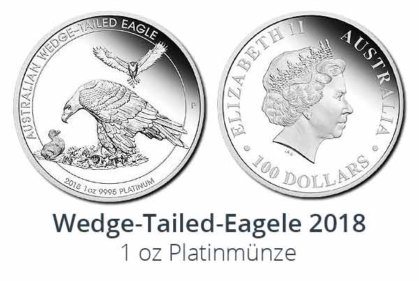 Wedge-Tailed Eagle 2018 Proof Platinmünze