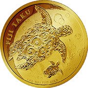 Fiji Taku Schildkröte Goldmünze