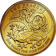 Two Dragons Goldmünze
